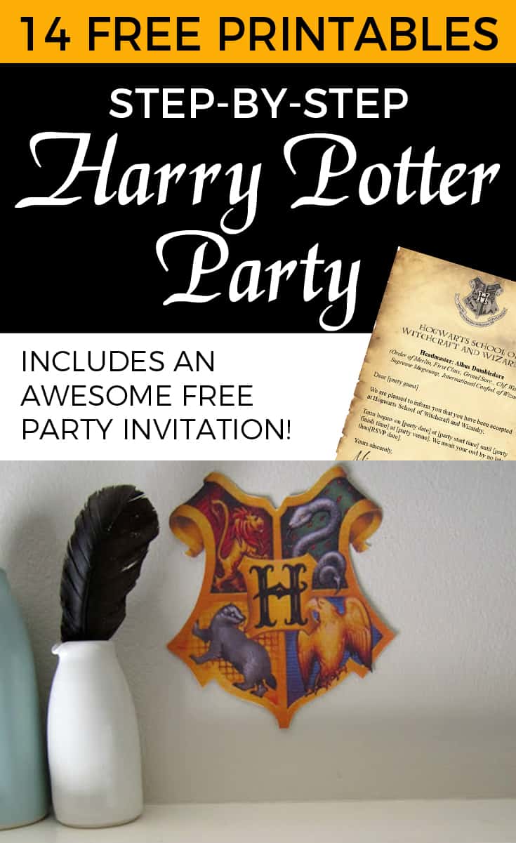 Harry Potter Party free printables - includes invitation