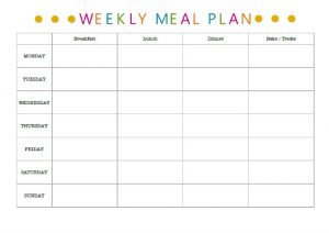 Weekly Meal Planner free printable
