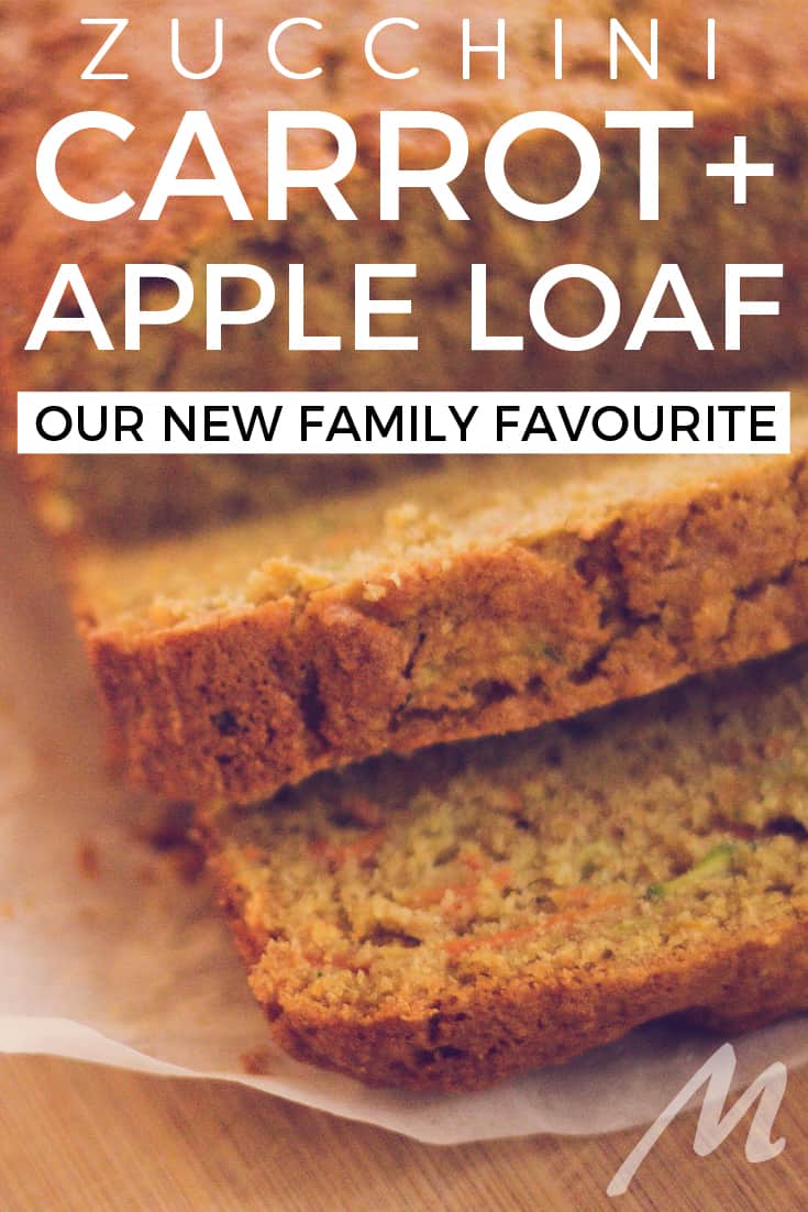 Healthy, fast and easy Zucchini carrot and apple loaf - our new family favourite