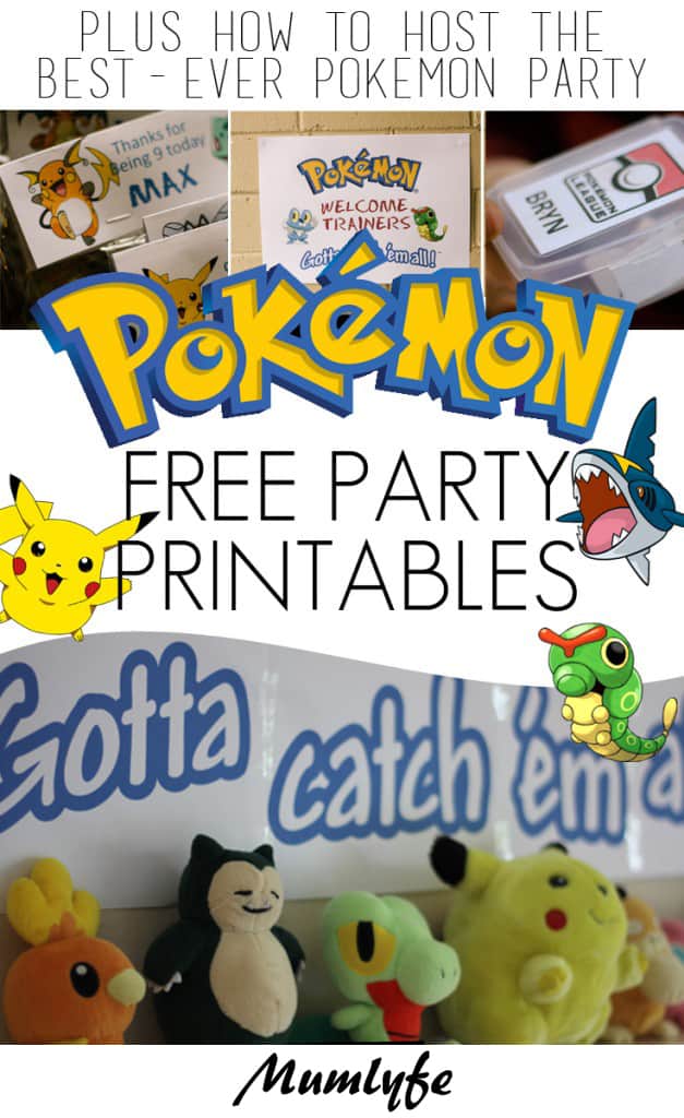 Pokemon Party free printables - plus how to host the best-ever Pokemon party on a budget