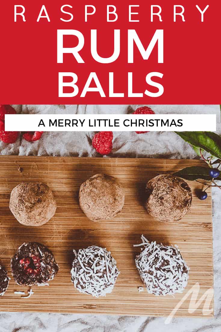 Raspberry rum balls recipe for a merry little Christmas
