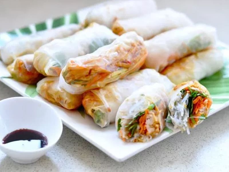 Rice paper rolls for the lunchbox