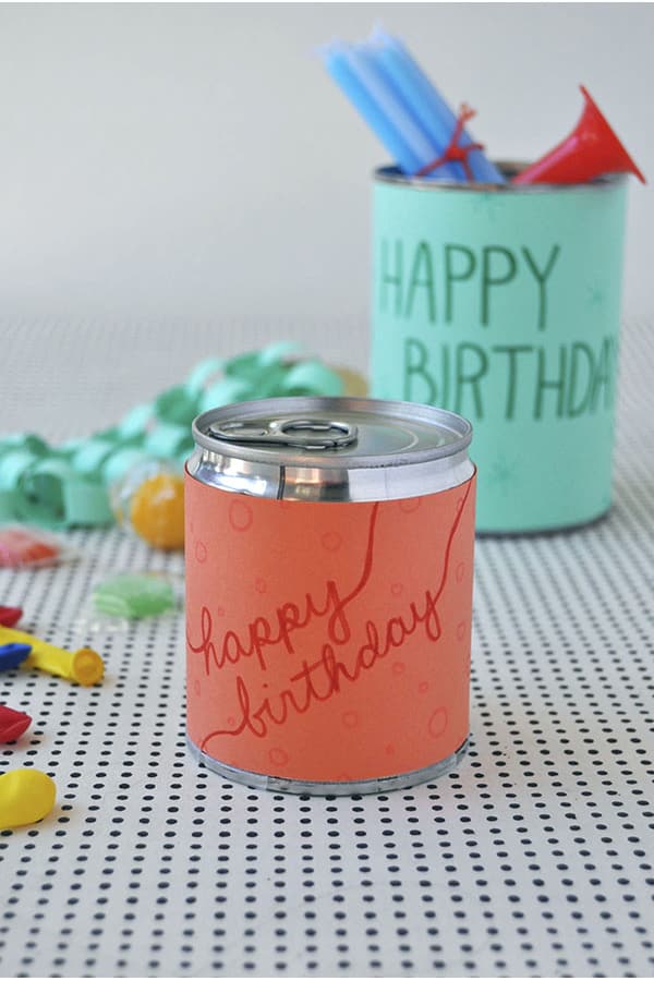 Make birthdays special - party in a can by Oh Happy Day
