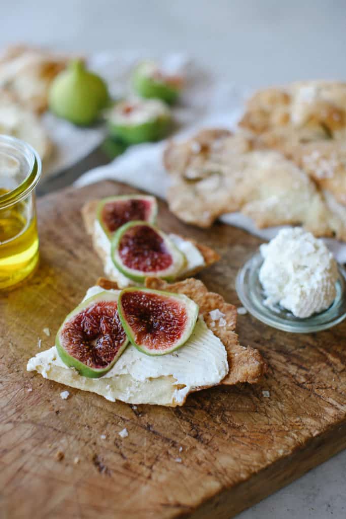 Easter lunch ideas - figs, honey labne and crackers by Local is Lovely