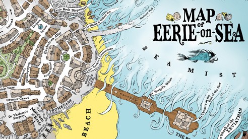 Map of Eerie on Sea - map of Malamander