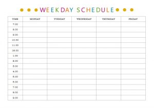 Get organised - weekly schedule Life Love and Hiccups