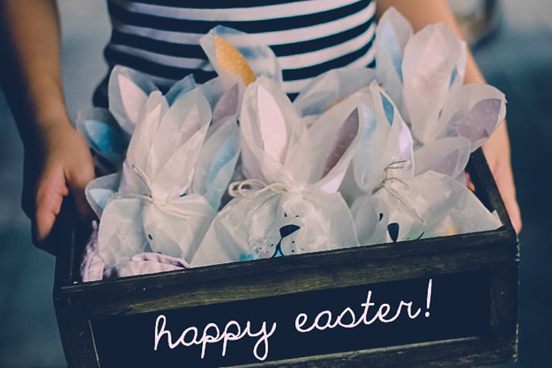 Make some cute bunny bags for Easter (great as an alternative to chocolate eggs)