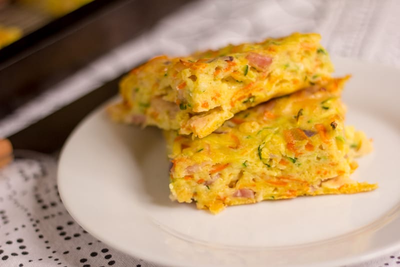 Zucchini and carrot slice - great for the lunchbox