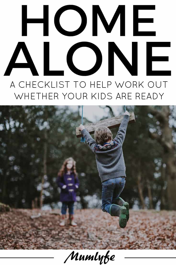 Home Alone Checklist - work out whether your kids are ready to be left home unsupervised