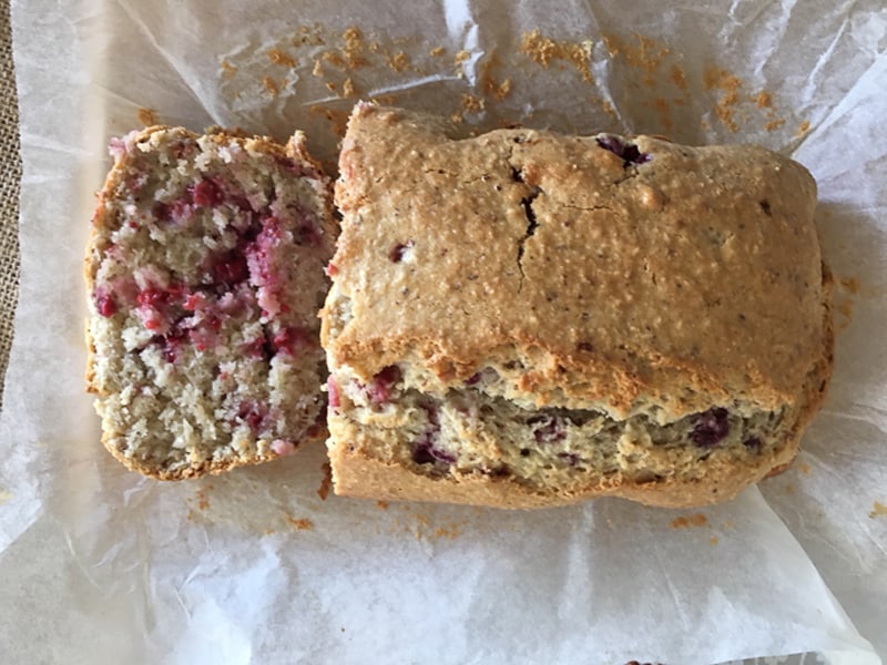 Raspberry and coconut loaf - easy bake and dairy free