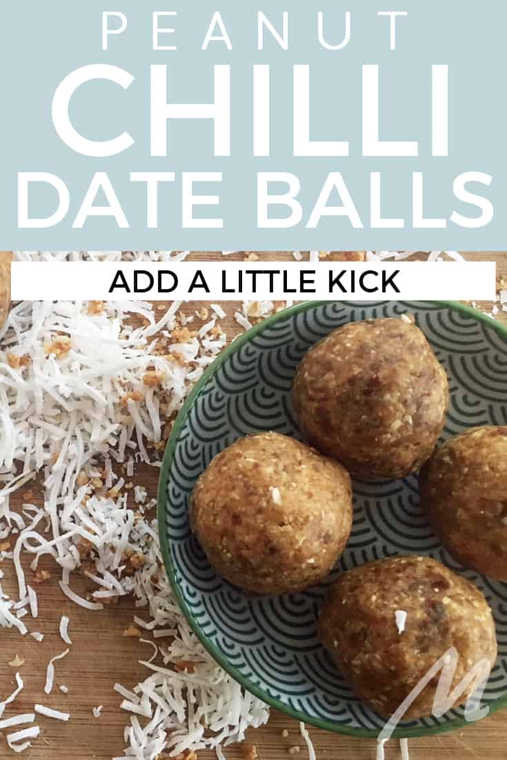 Peanut chilli date balls - add a little kick #dateballs #balls #recipe #yum