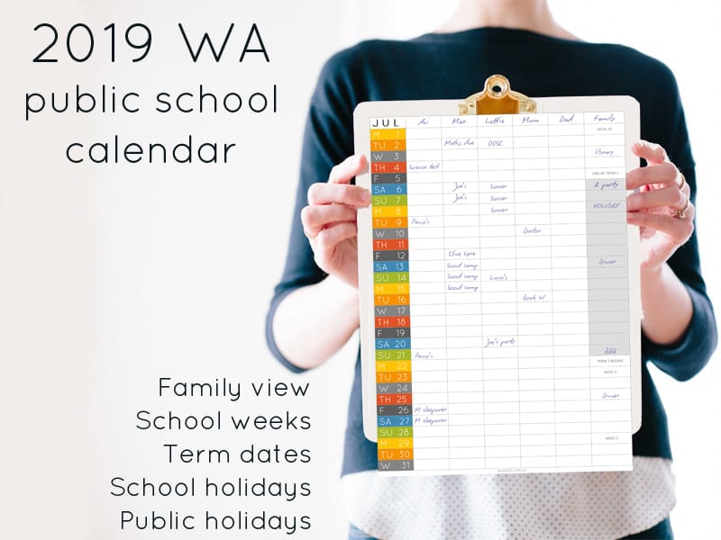 2019 WA school calendar – term dates and school holidays