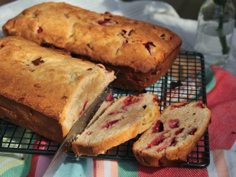 Strawberry and pineapple breakfast loaf