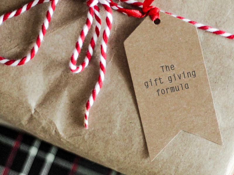 The gift giving formula: how to simplify gift giving at Christmas