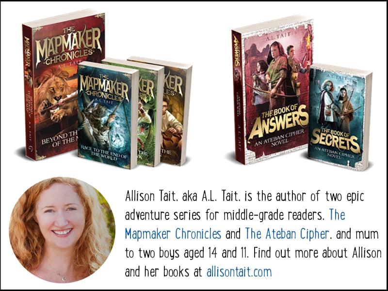 Allison Tait - author of The Mapmaker Chronicles and The Ateban Cipher book series for tweens