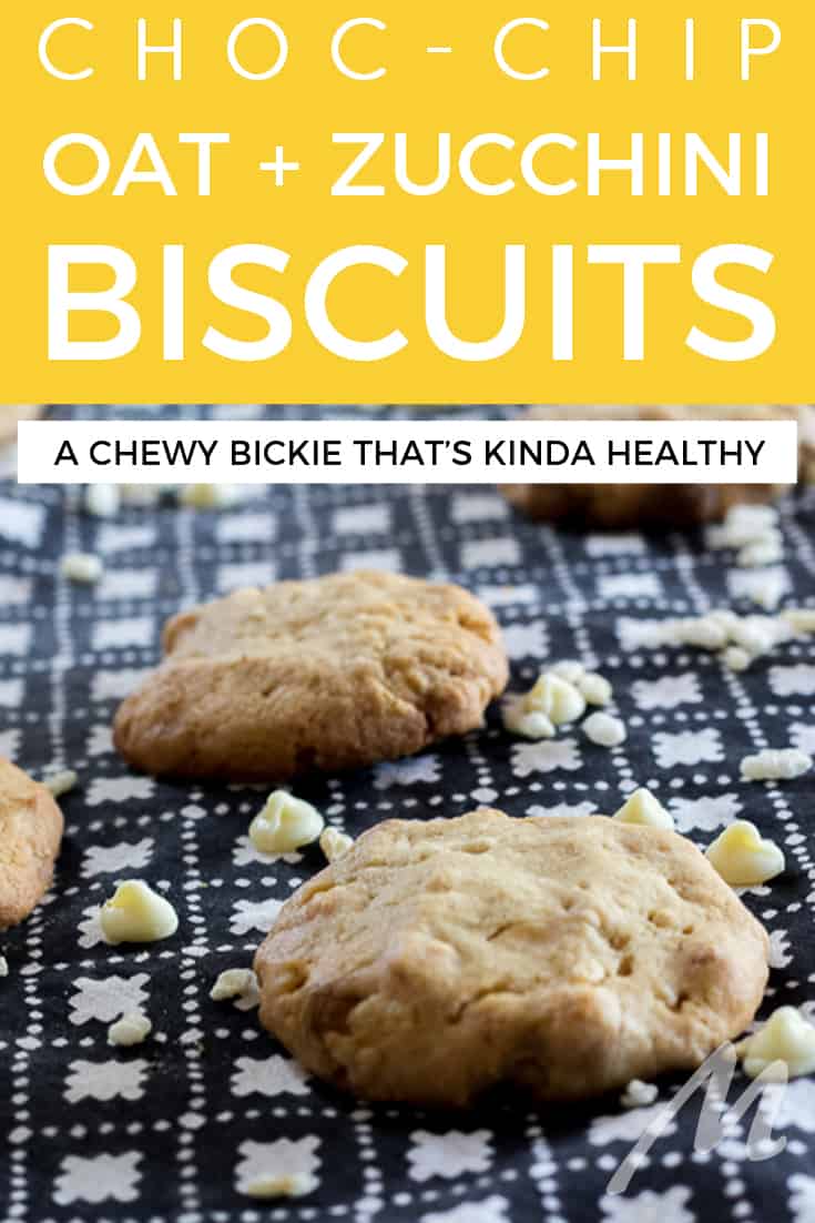 Choc-chip, oat and zucchini biscuits #cookies #zucchini