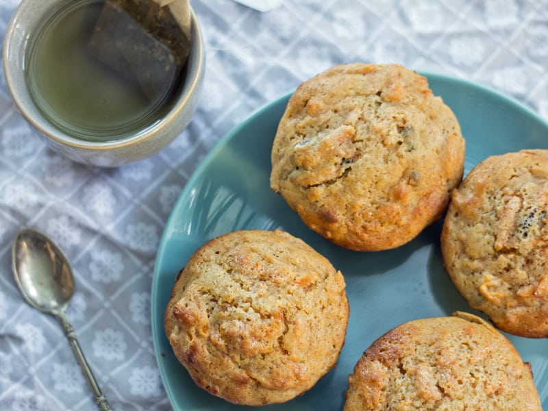 Honey and carrot muffins for the lunchbox