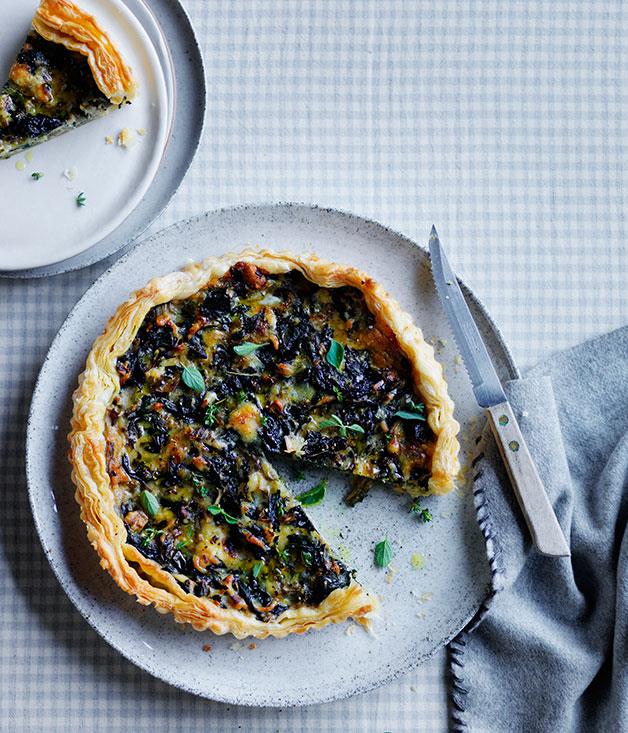 Easter lunch ideas - silverbeet and grueyre tart from Gourmet Traveller