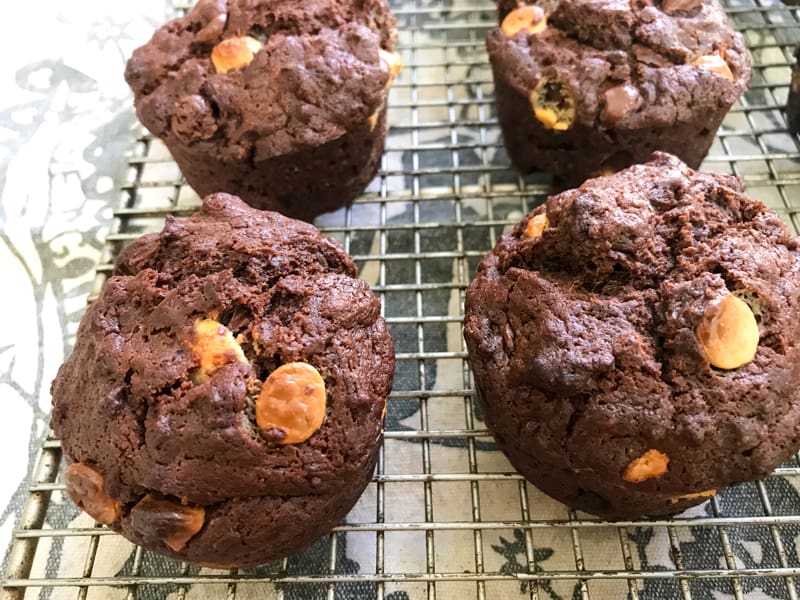 Triple chocolate chocolate chip muffins - quick recipe that delivers results