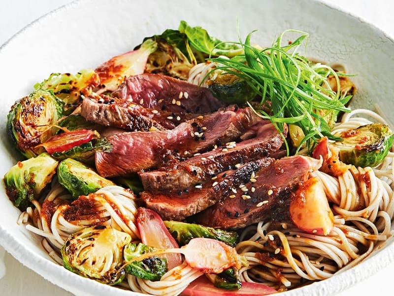 Quick dinners - beef soba noodle bowl