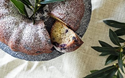 A kind-of fancy blueberry bundt cake