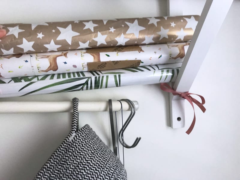 Useful life hack - how to store giftwrap