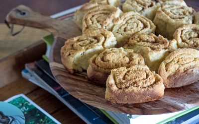 Wholemeal apple scrolls that are quick to make