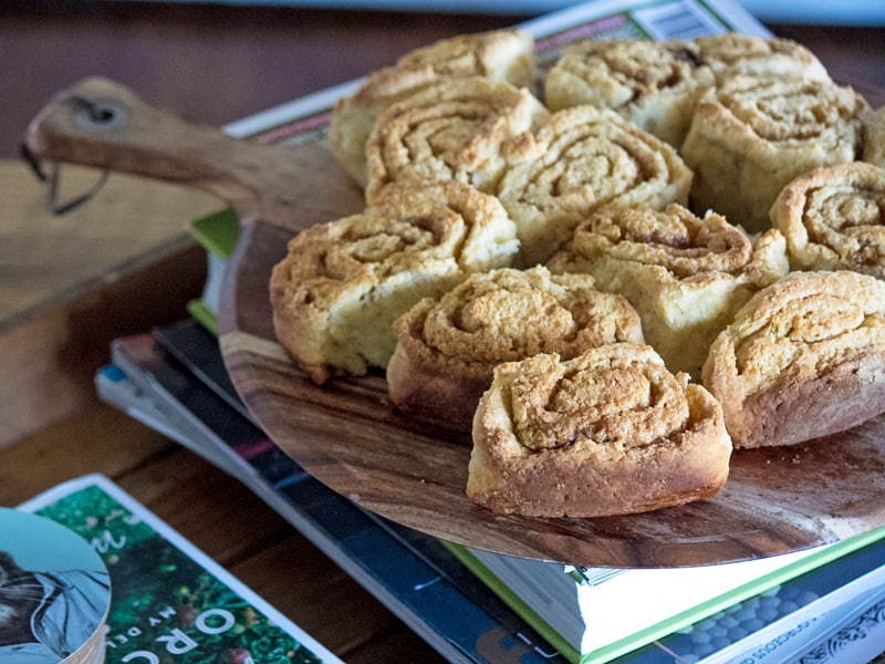 Wholemeal apple scrolls that are quick to make