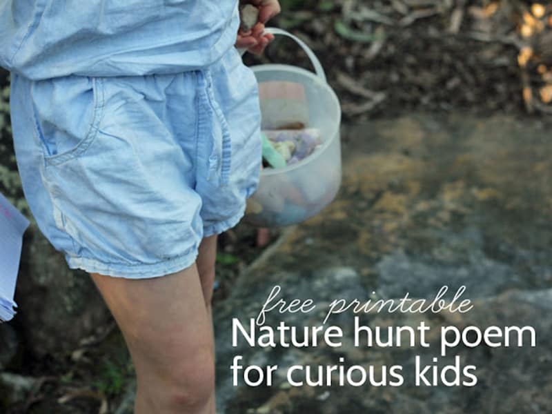 Nature hunt poem for curious kids