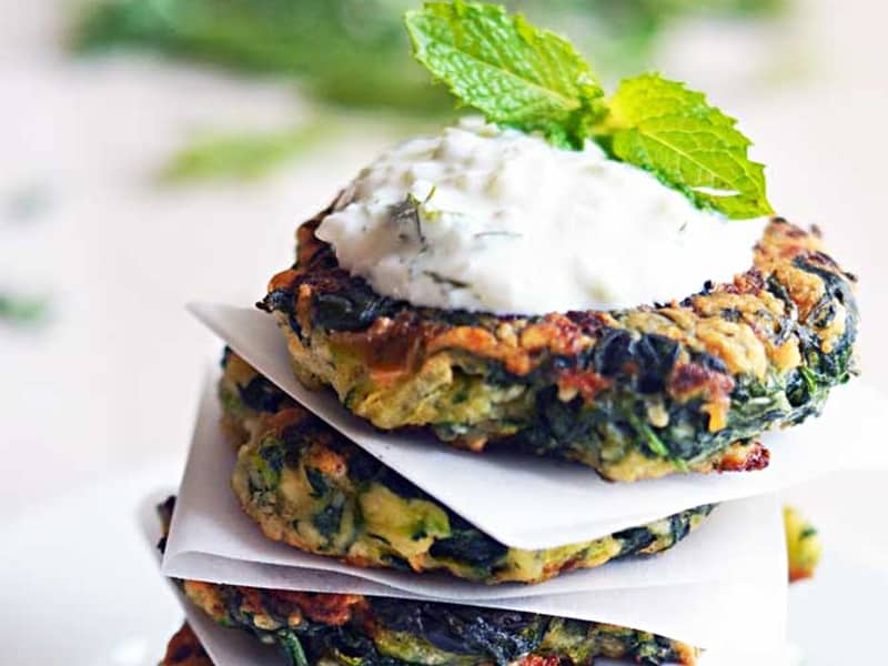 Host the Toast's zucchini, feta and spinach lunchbox fritters