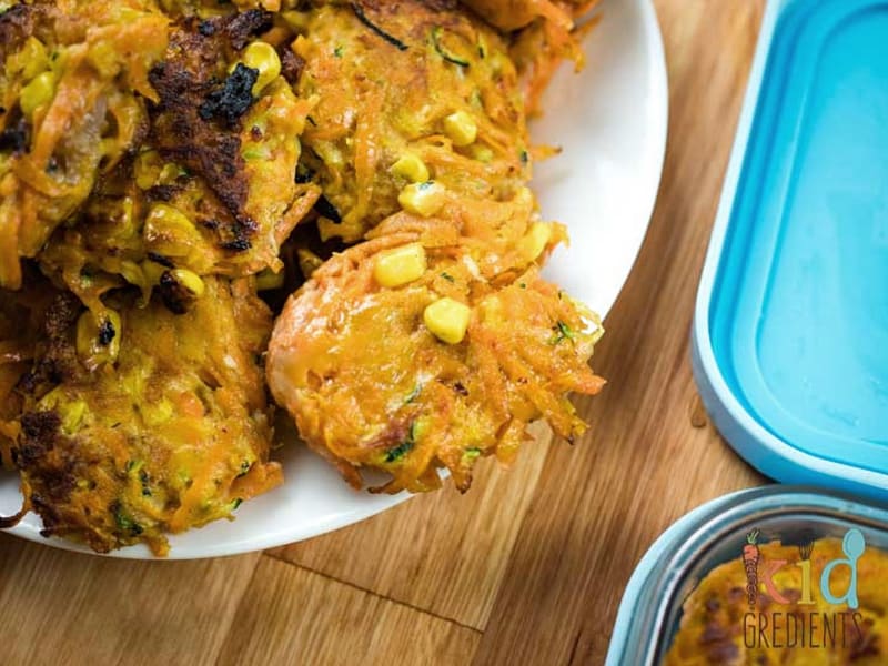 Kidgredients' tuna and veggie lunchbox fritters