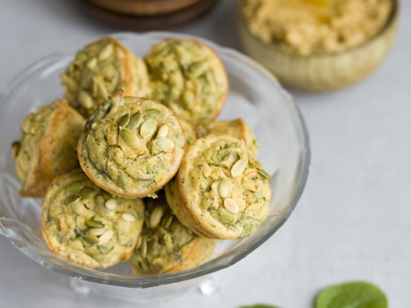 Spinach lunchbox muffins by Green Kitchen Stories