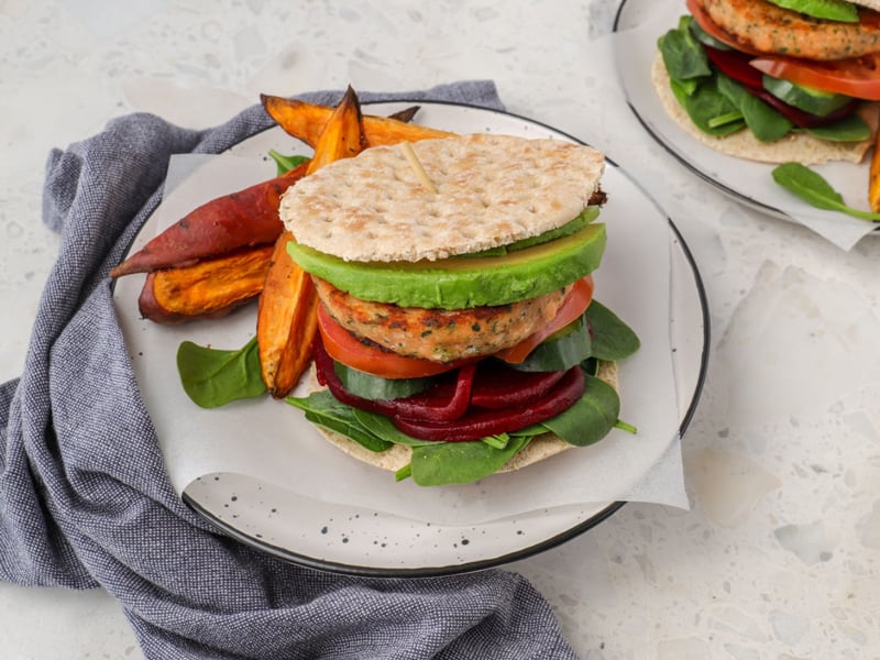 A quick and tasty low carb salmon burger recipe