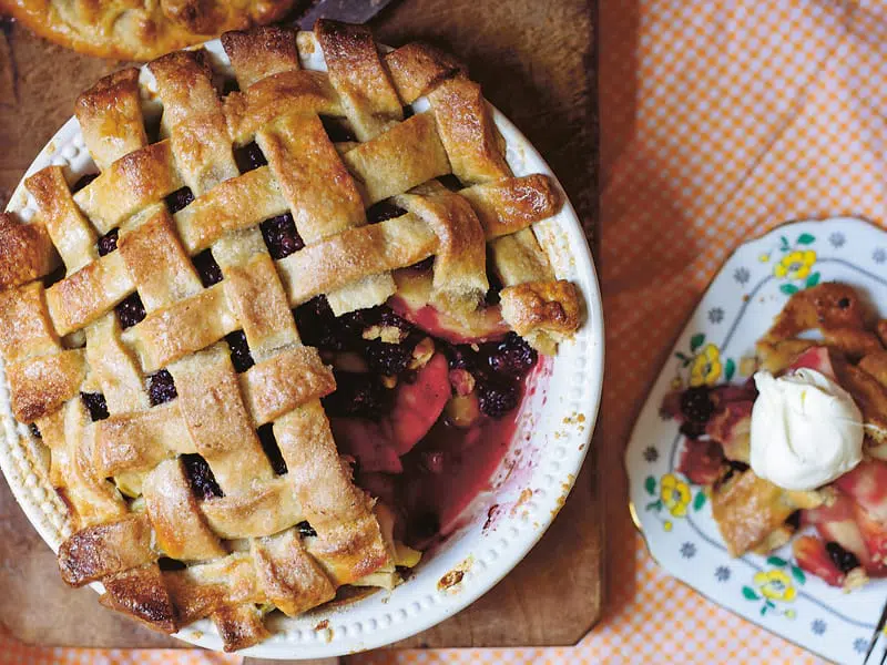 Apple and blackberry pie by Sophie Hansen