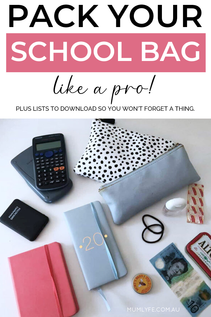 How to pack your school bag like a pro