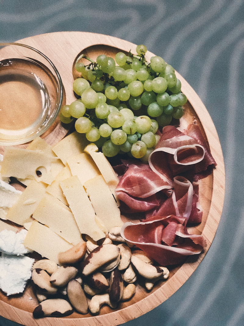 A cheese platter is always welcome at the end of the day